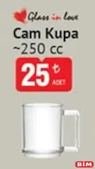 GLASS İN LOVE CAM KUPA 250 CC